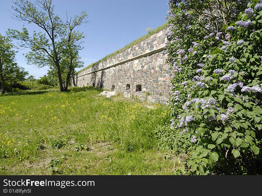 Fort and flowers