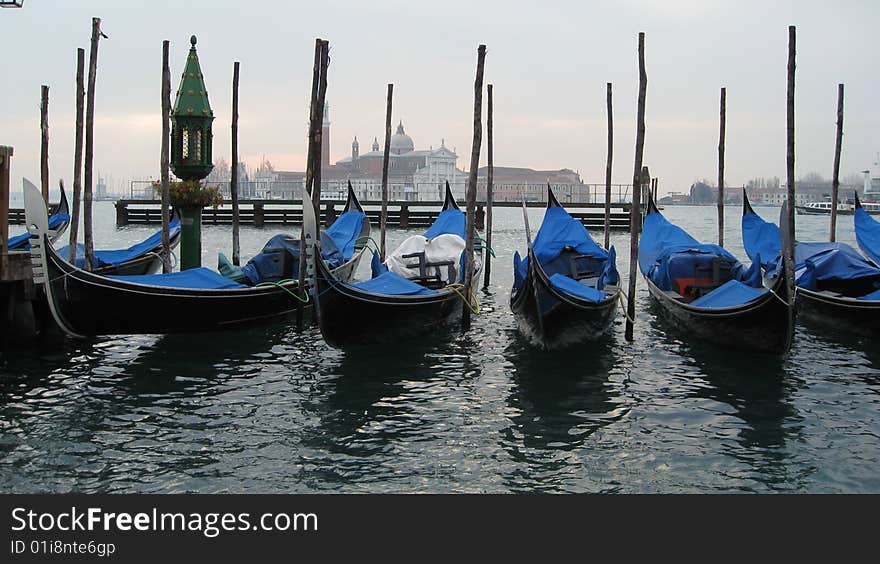 Gondolas in Venice