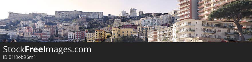 Panorama of Sant Elmo castle Naples