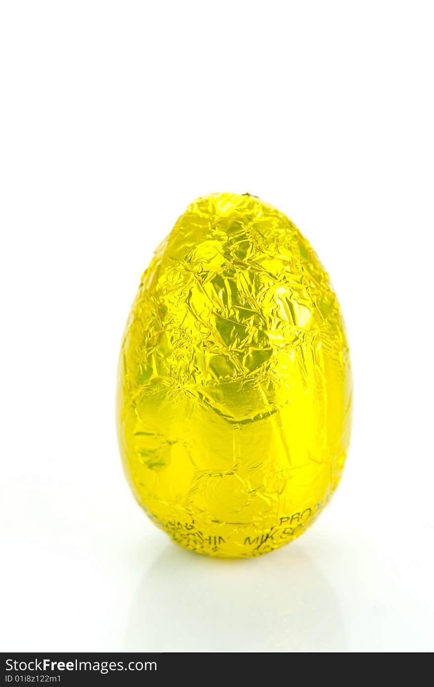 Chocolate easter eggs isolated against a white background