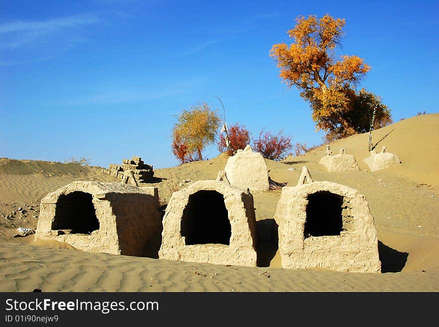 Tombs In Desert