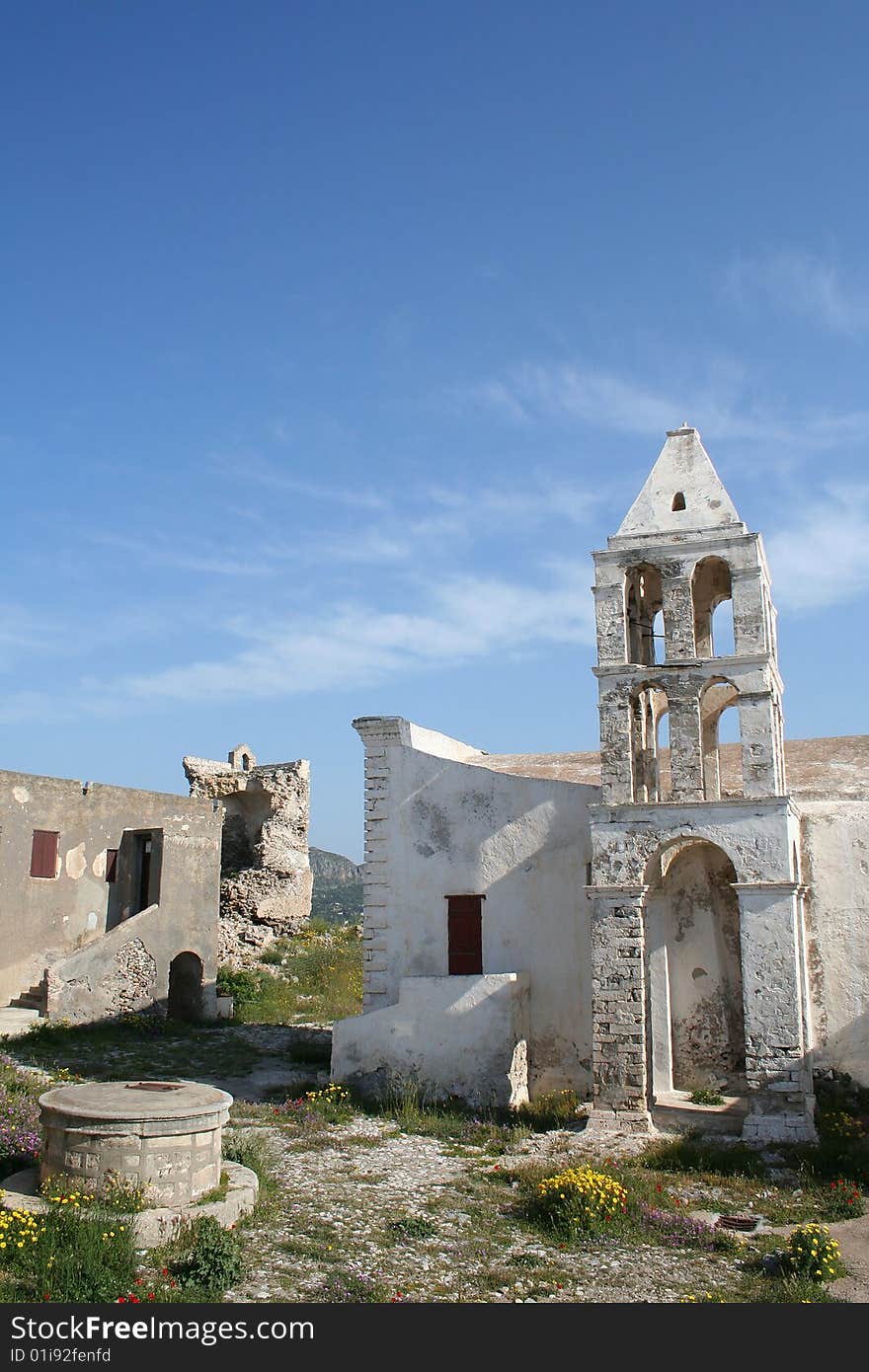 Ruins of an old Greek Village in Kythera island, Greece