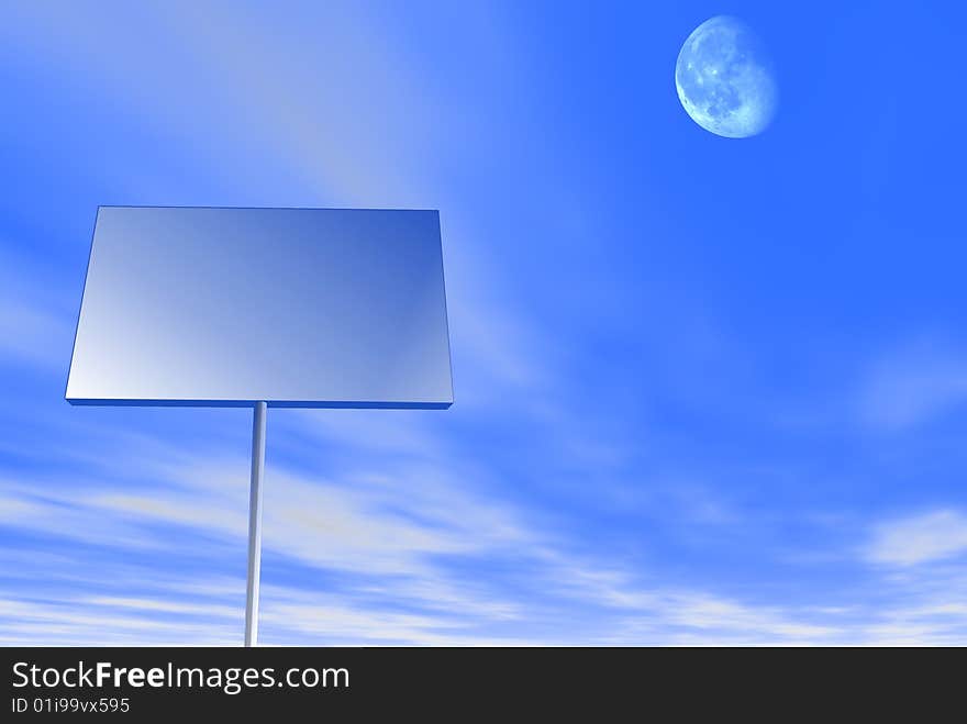 Big billboard with blank space and very clean ready to put your ad