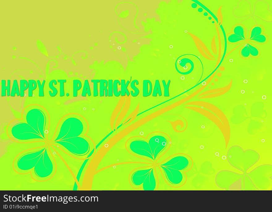 St. patrick's day irish illustration on colorful background. St. patrick's day irish illustration on colorful background