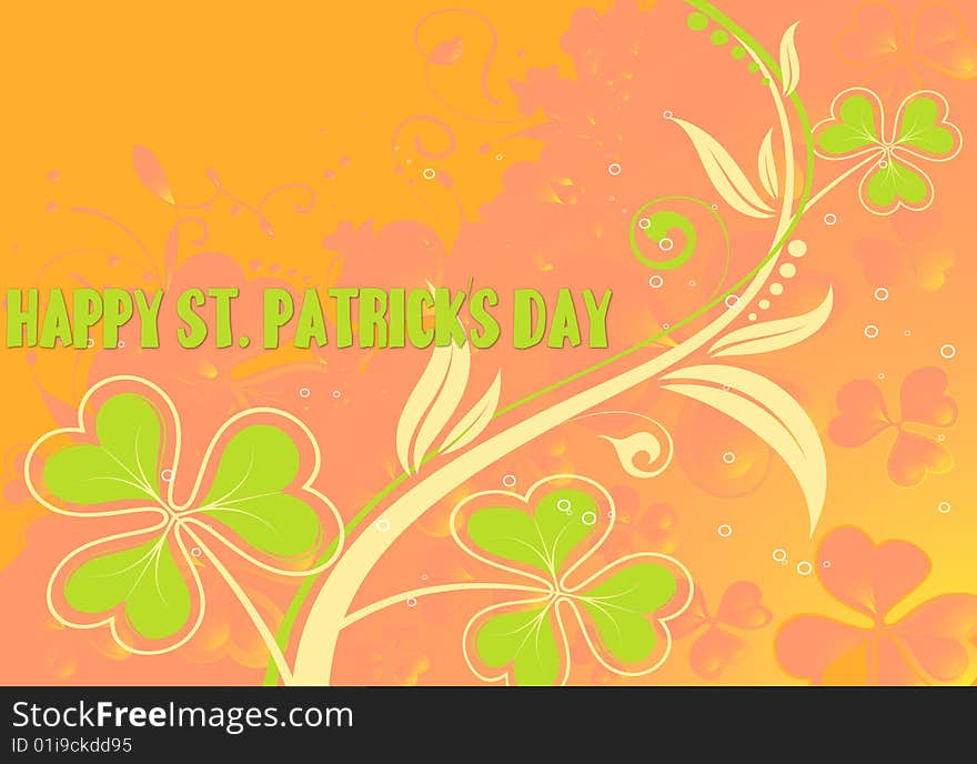 St. patrick's day irish illustration on colorful background. St. patrick's day irish illustration on colorful background