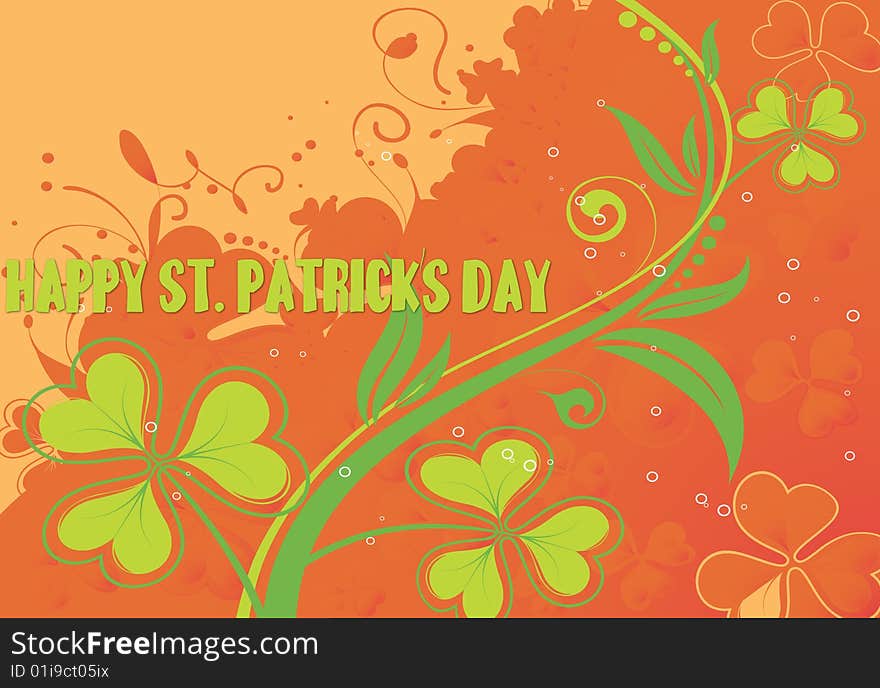 St. patrick's day irish illustration on colorful background. St. patrick's day irish illustration on colorful background