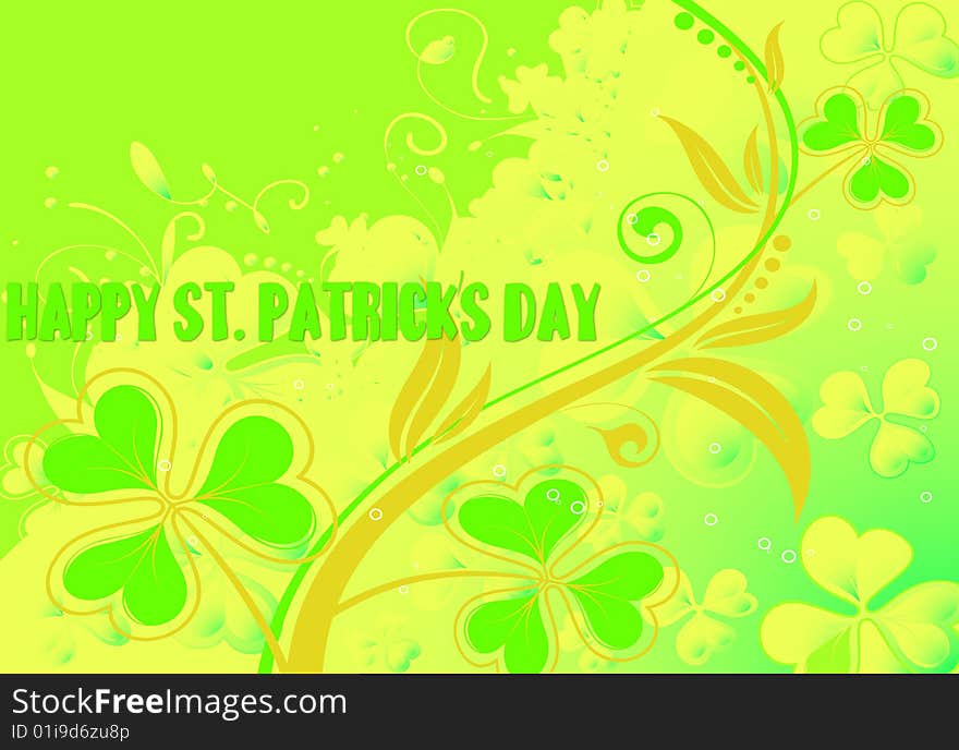 St. patrick's day irish illustration on colorful background. St. patrick's day irish illustration on colorful background