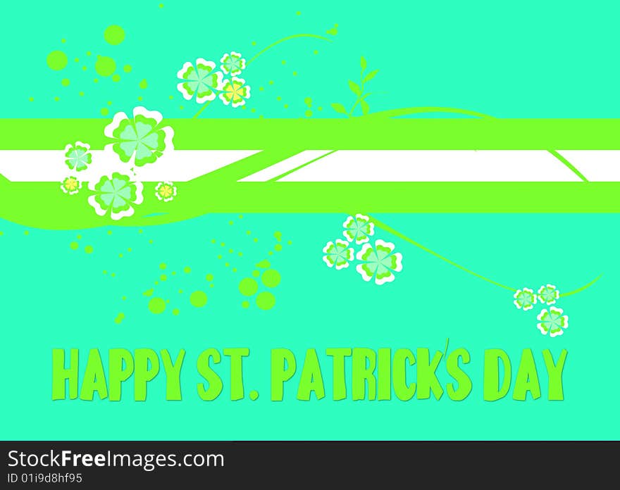 St. patrick's day irish illustration on colorful background. St. patrick's day irish illustration on colorful background