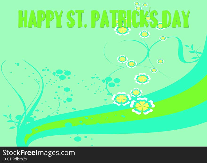 St. patrick's day irish illustration on colorful background. St. patrick's day irish illustration on colorful background