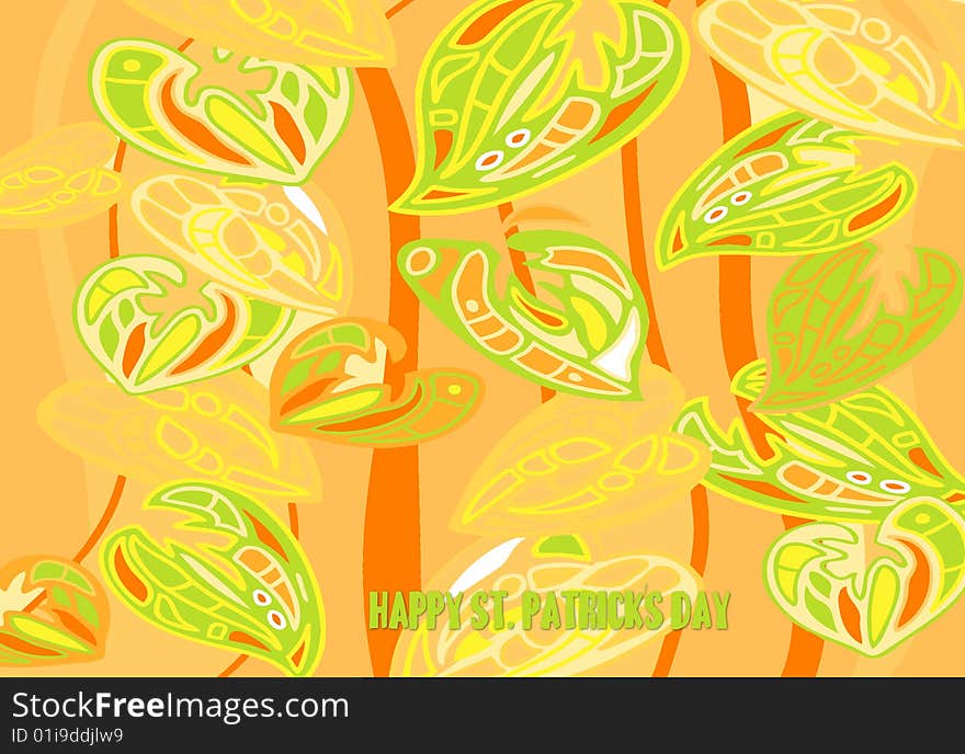 St. patrick's day irish illustration on colorful background. St. patrick's day irish illustration on colorful background