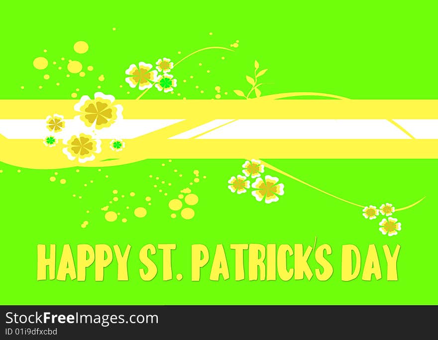 St. patrick's day irish illustration on colorful background. St. patrick's day irish illustration on colorful background