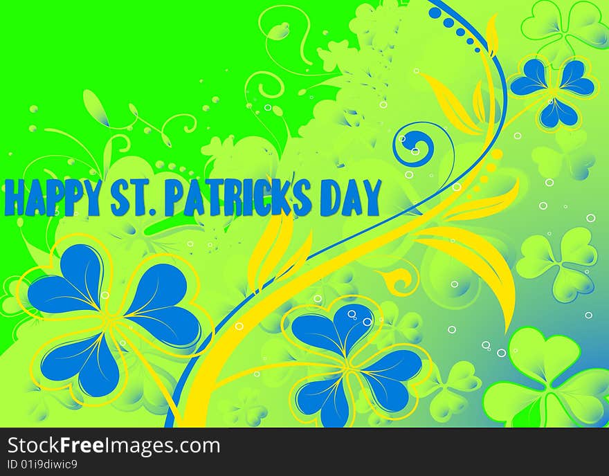 St. patrick's day irish illustration on colorful background. St. patrick's day irish illustration on colorful background