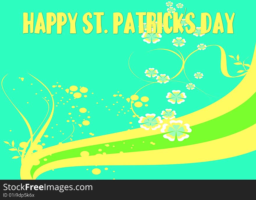 St. patrick's day irish illustration on colorful background. St. patrick's day irish illustration on colorful background