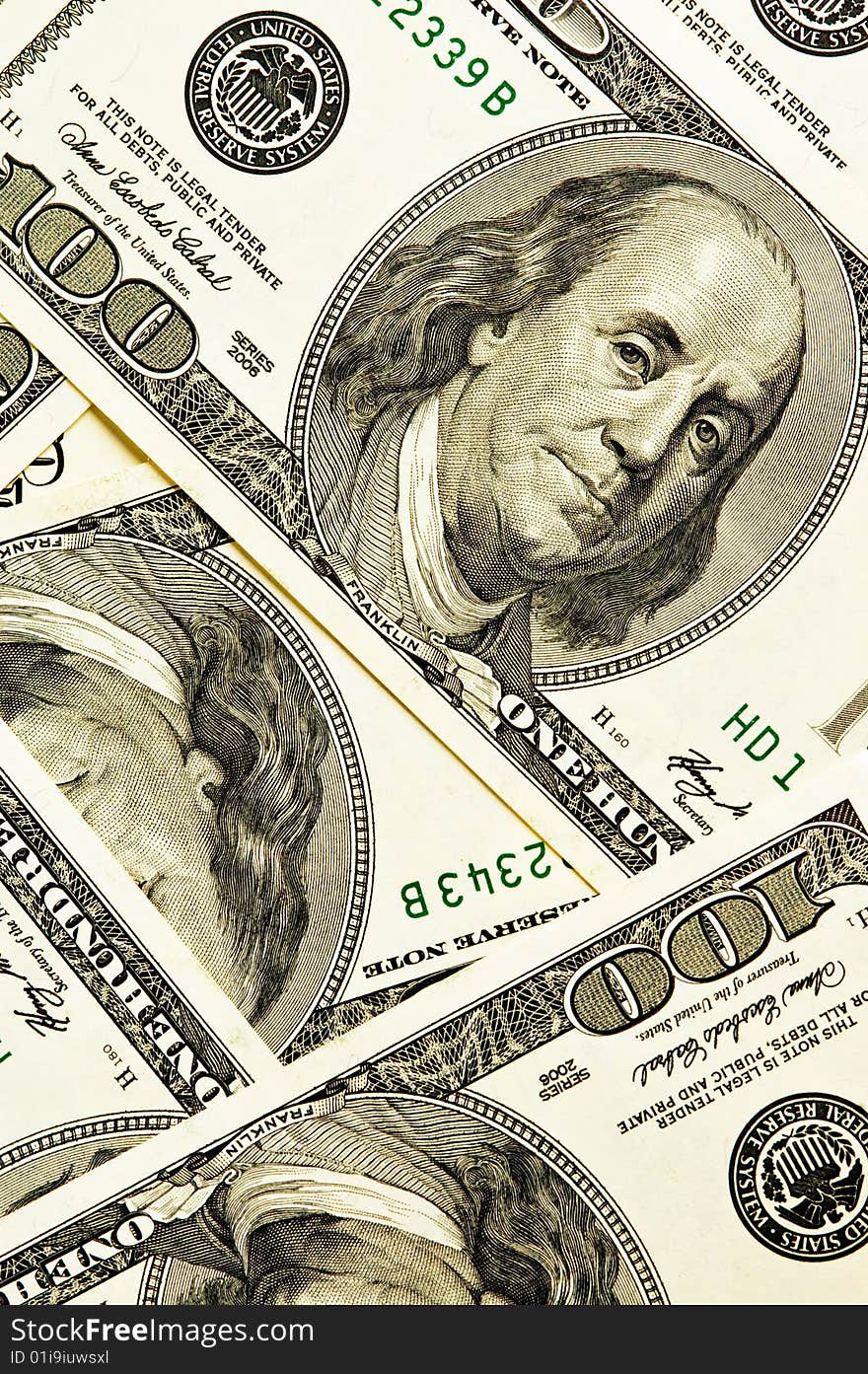 Close-up money dollars background