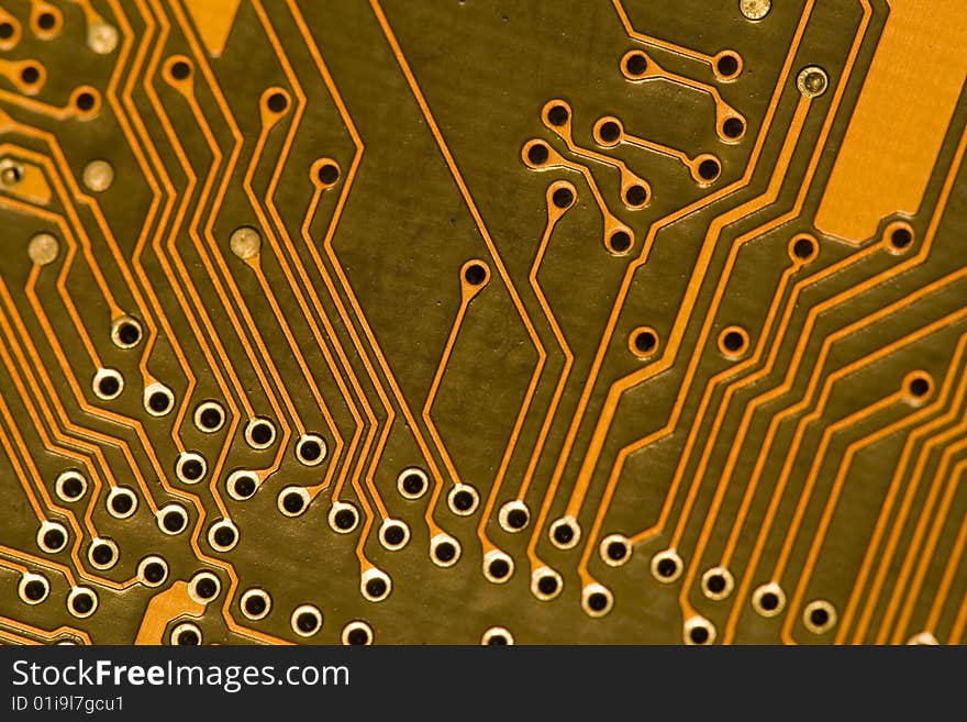 Computer Circuit Board Close-Up