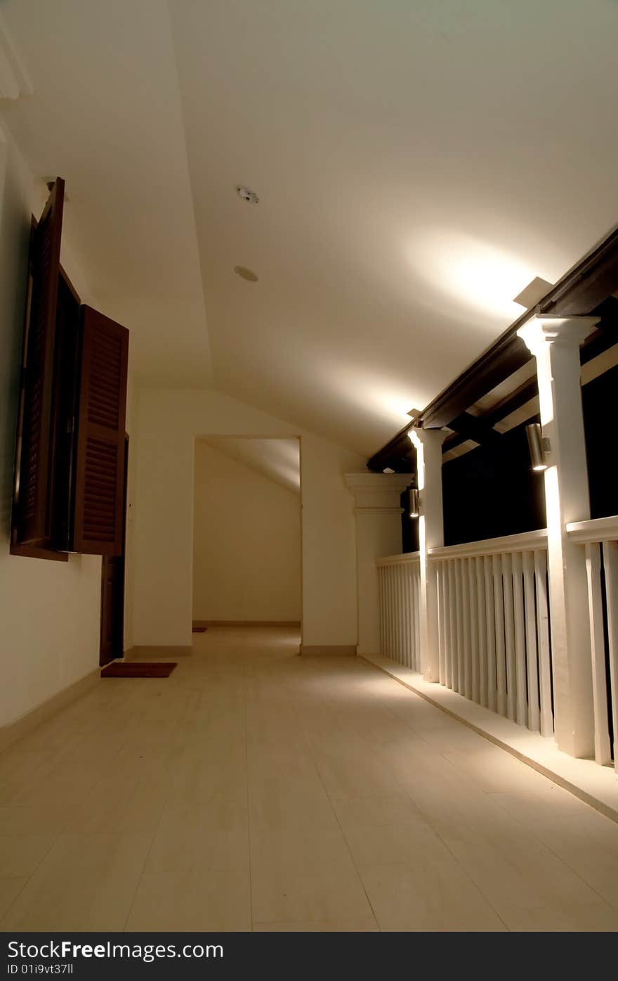 Corridor of holiday resort at night. Corridor of holiday resort at night