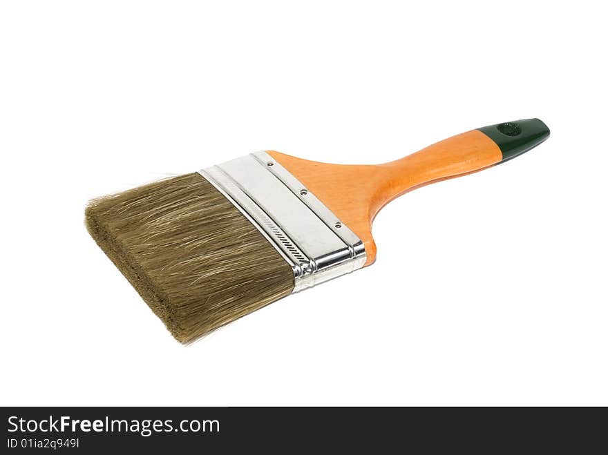 New paintbrush isolated on a white background