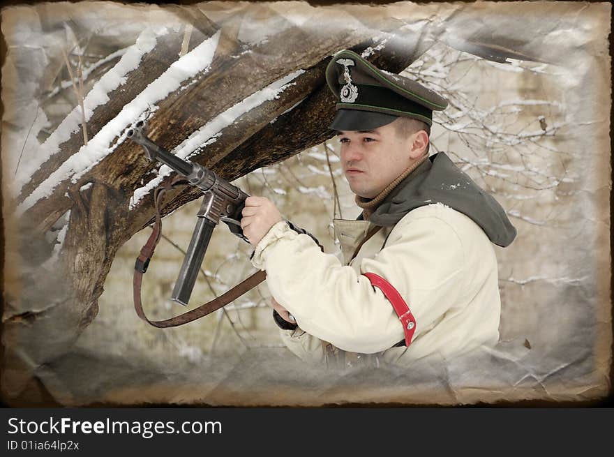 Historical military reenacting of WW2. Kiev,Ukraine. Historical military reenacting of WW2. Kiev,Ukraine