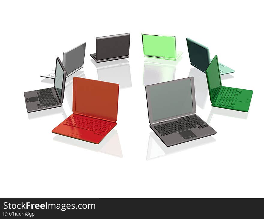 Multicolored Laptops