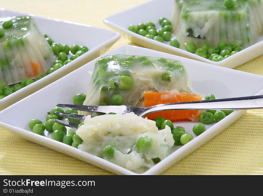 Green pea with carrot