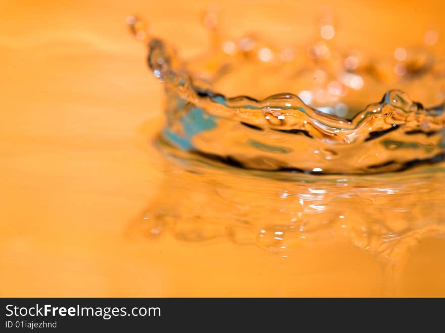 Abstract background from splash in a drop of water