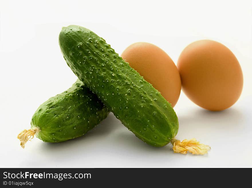 Cucumber and  egg