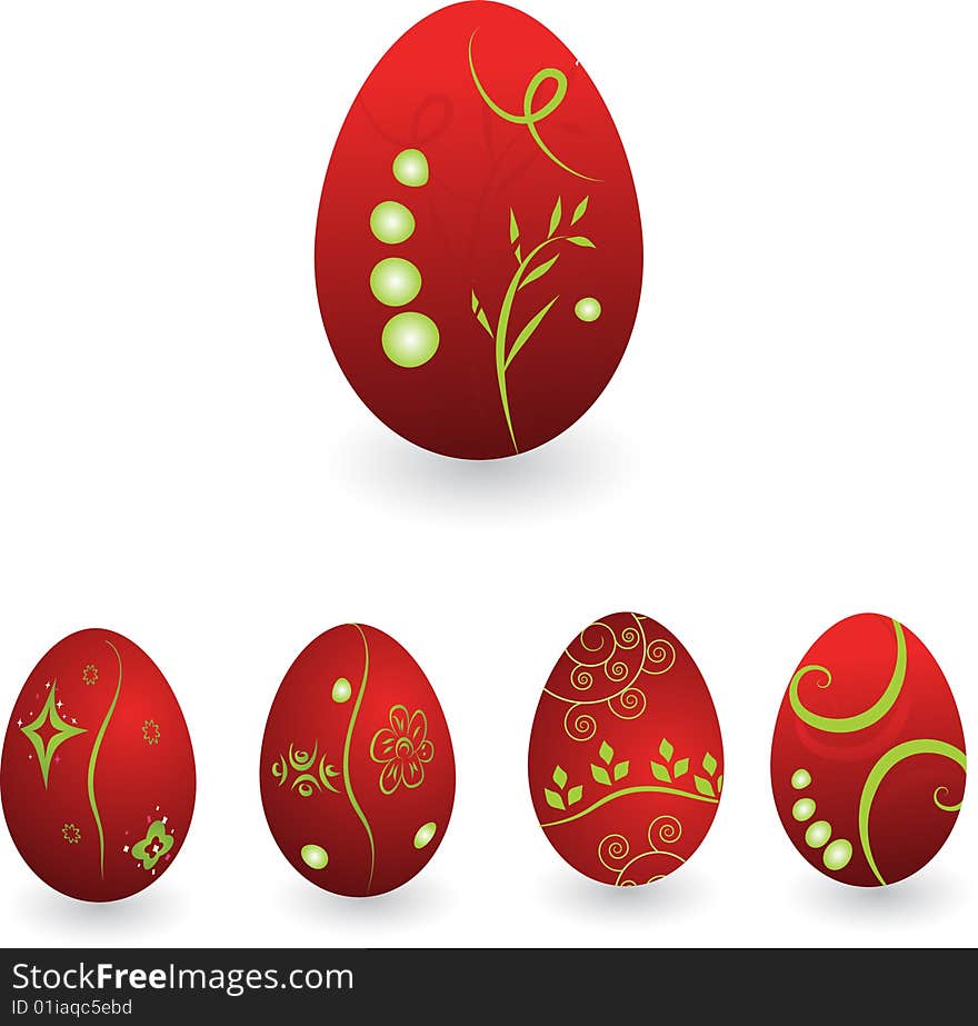 Set of easter eggs. Element for design