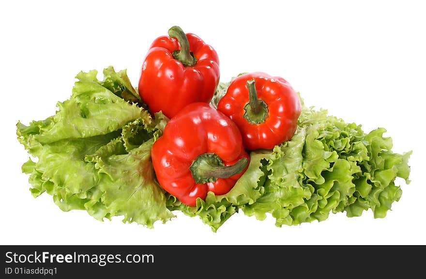 Red pepper on salad