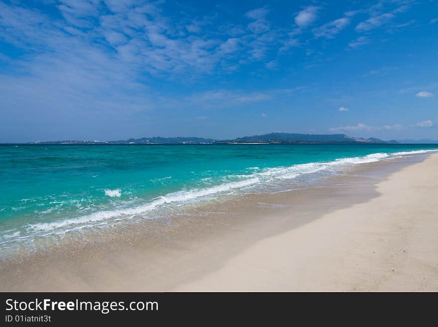 Beautiful exotic beach at Minnashima, a small island just before the coast of the Okinawa island, Japan. Beautiful exotic beach at Minnashima, a small island just before the coast of the Okinawa island, Japan