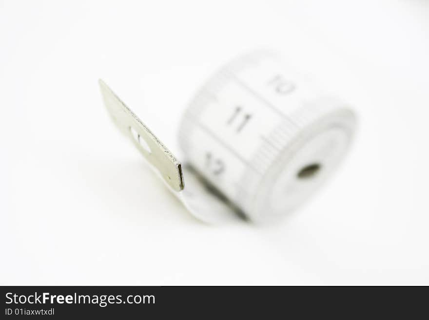 Tape measure isolated on white background