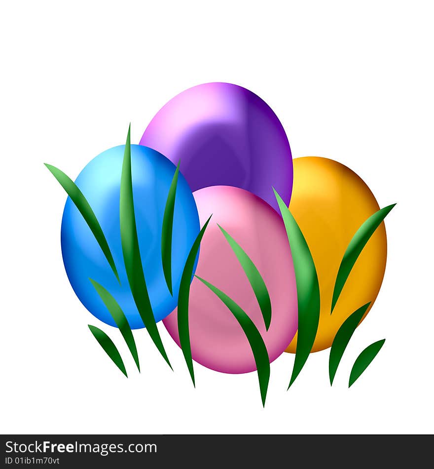 Easter eggs illustration