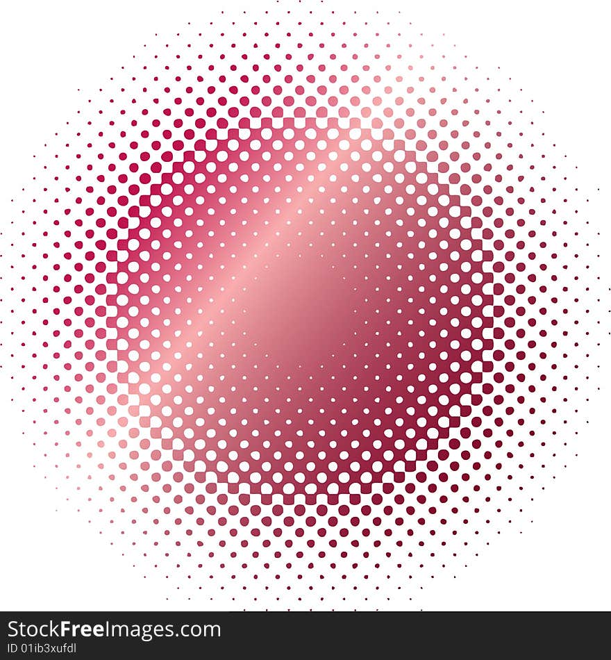 Red halftone blur shining and metal