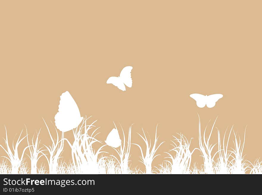 Floral spring background, vector illustration