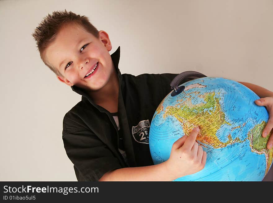 Boy With Globe