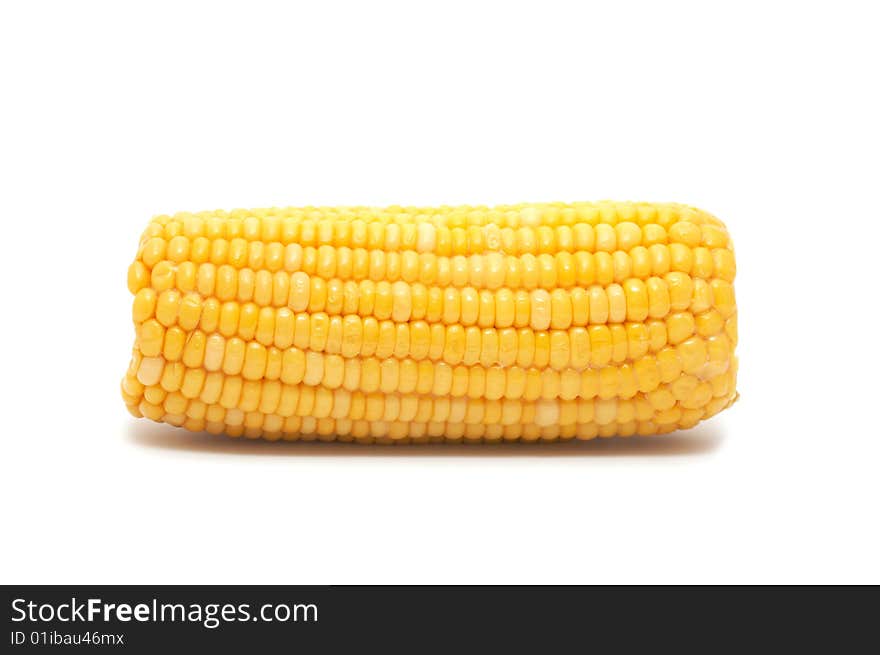 Boiled Maize isolated on white background