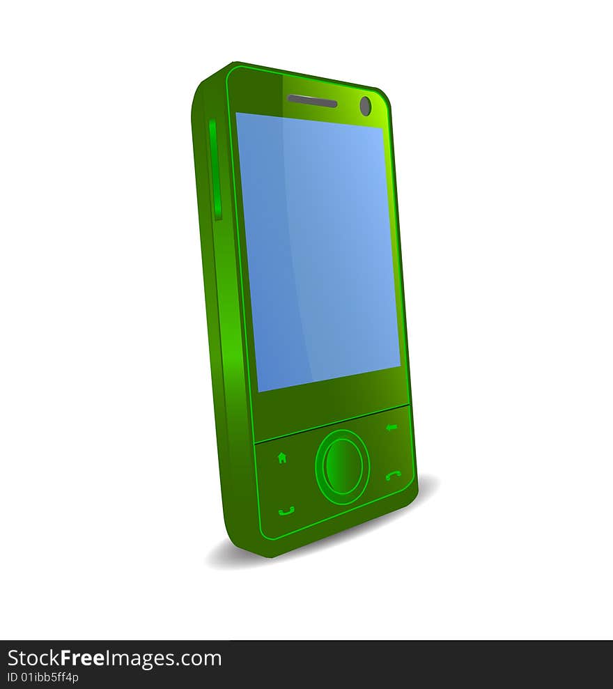 Modern mobile phone, vector illustration.