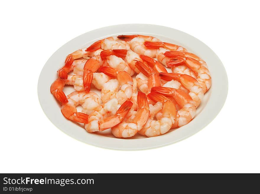 Prawns on plate