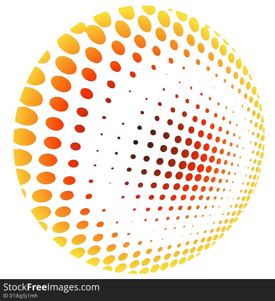 Vector illustration of halftone element