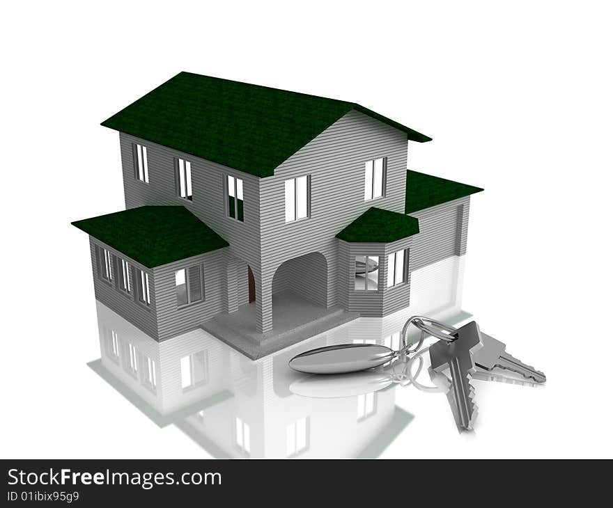 The conceptual image of house. The conceptual image of house