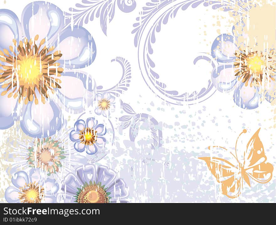 Floral Background, beautiful floral illustration