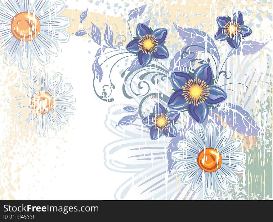 Floral Background, beautiful floral illustration