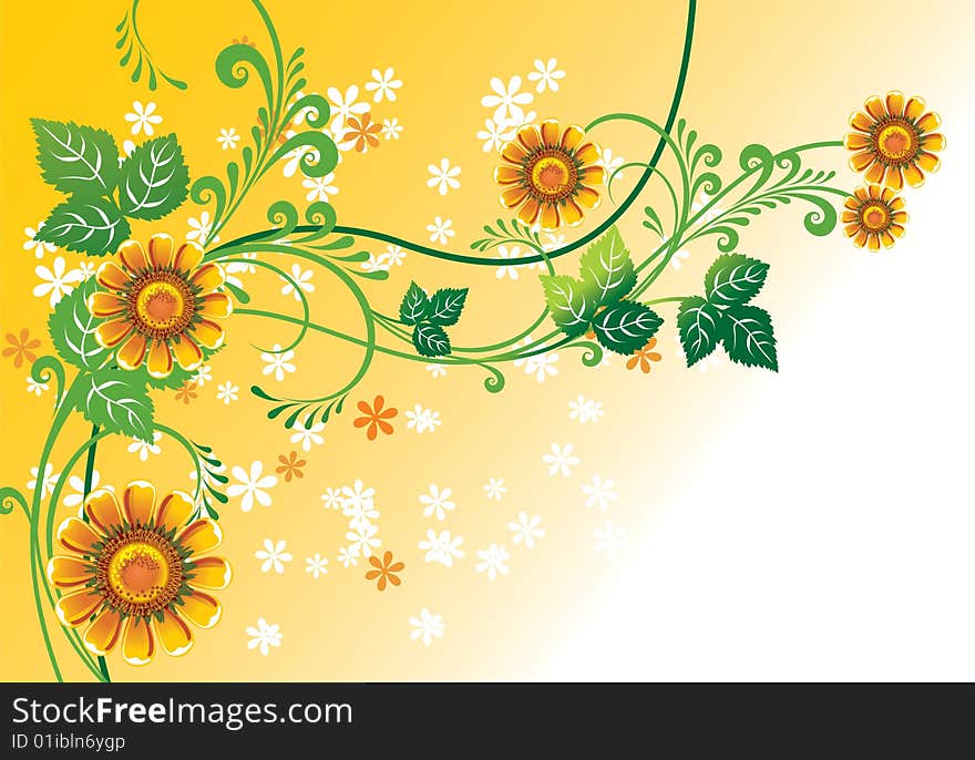 Floral Background, beautiful floral illustration