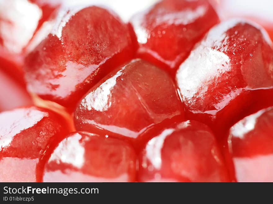 Grains of pomegranate - macro-texture