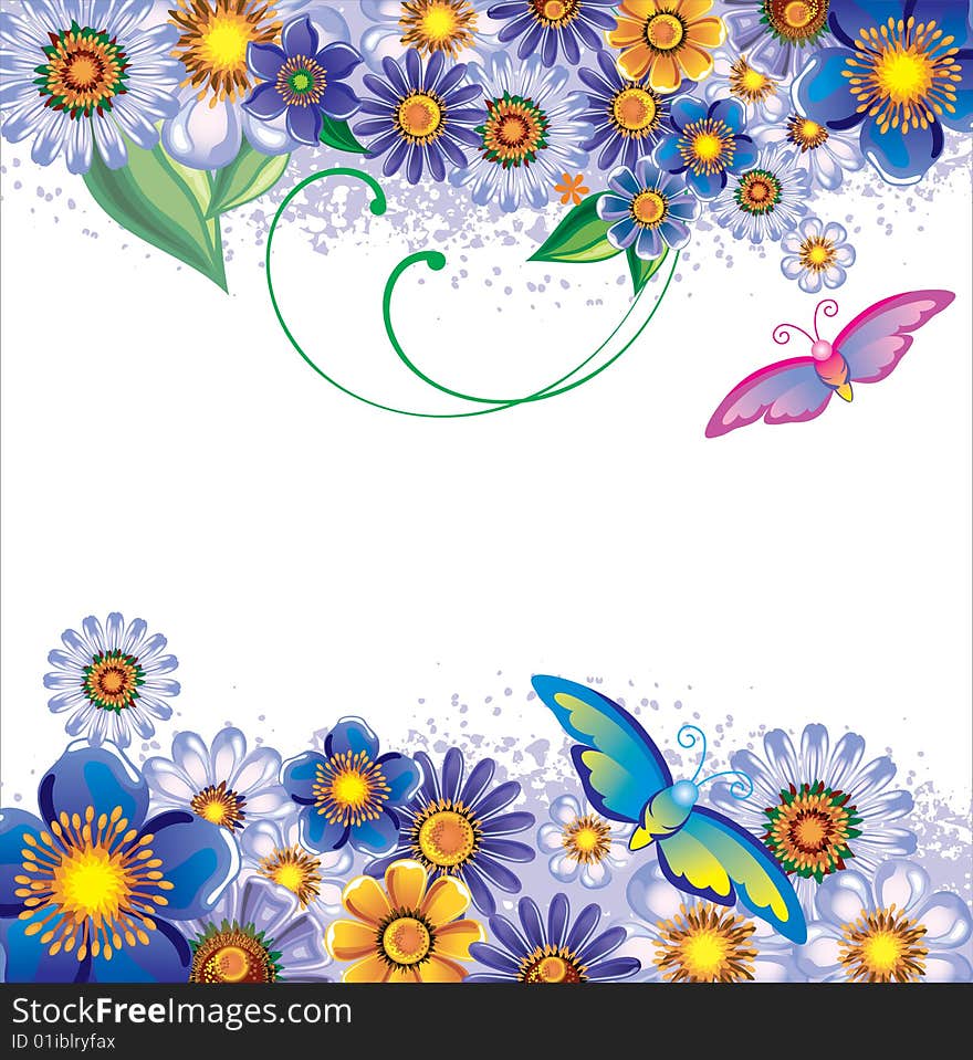 Floral Background, beautiful floral illustration