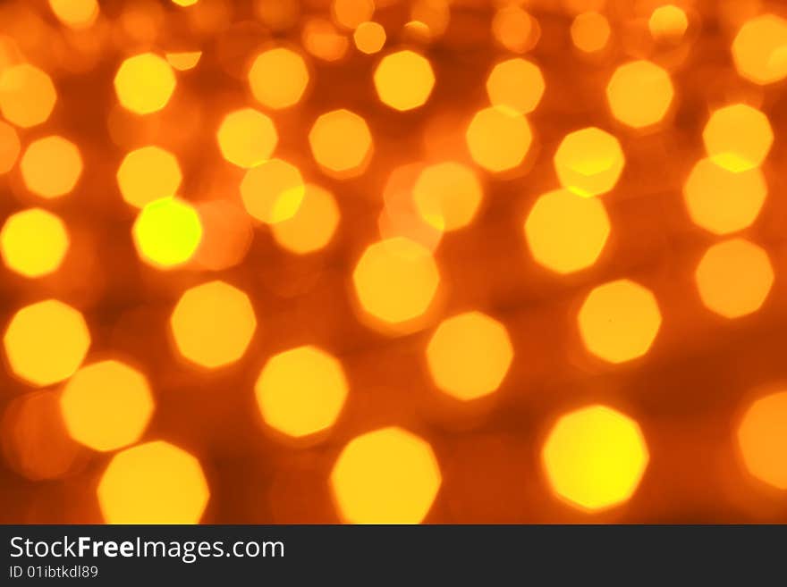 Defocused glowing lights, abstract photo of christmas decoration