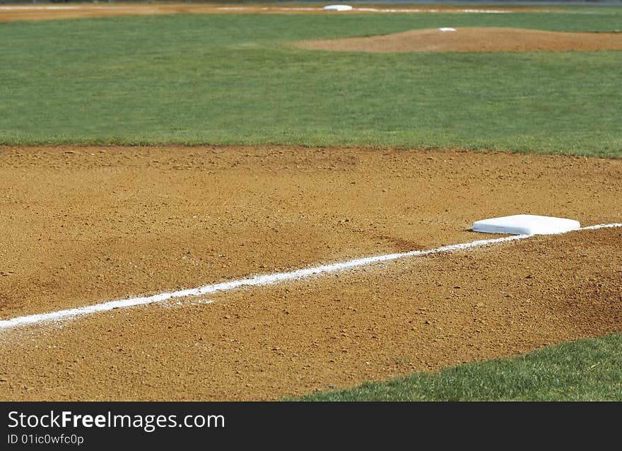 A picture of a beaseball infield. A picture of a beaseball infield