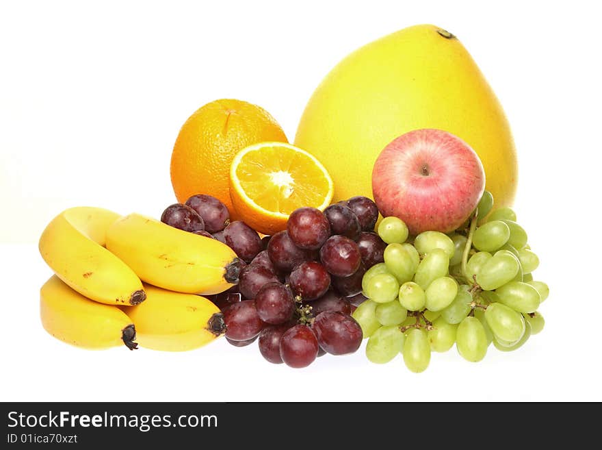 Fruits isolated on a white background