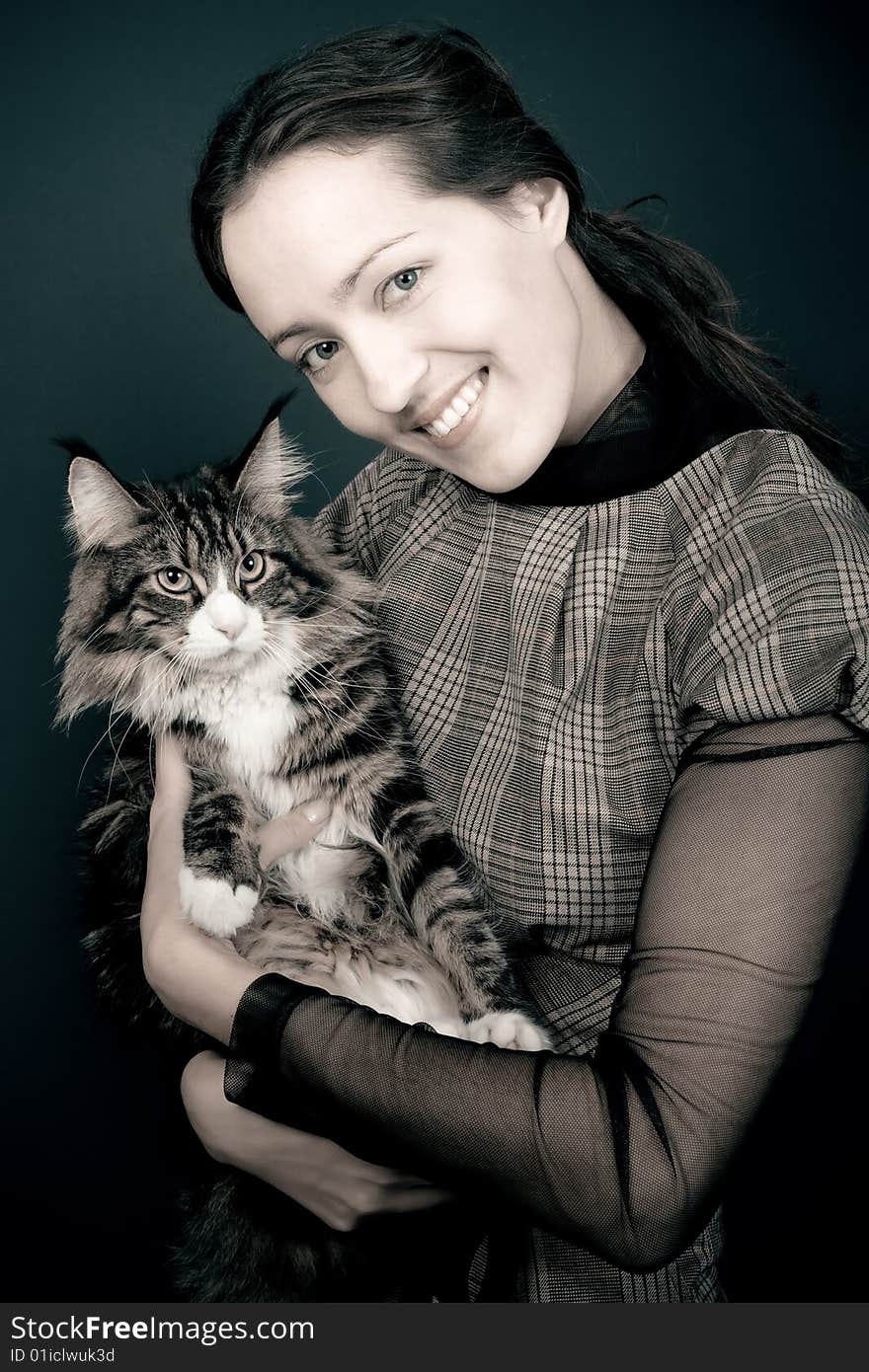 Studio portrait of a young woman