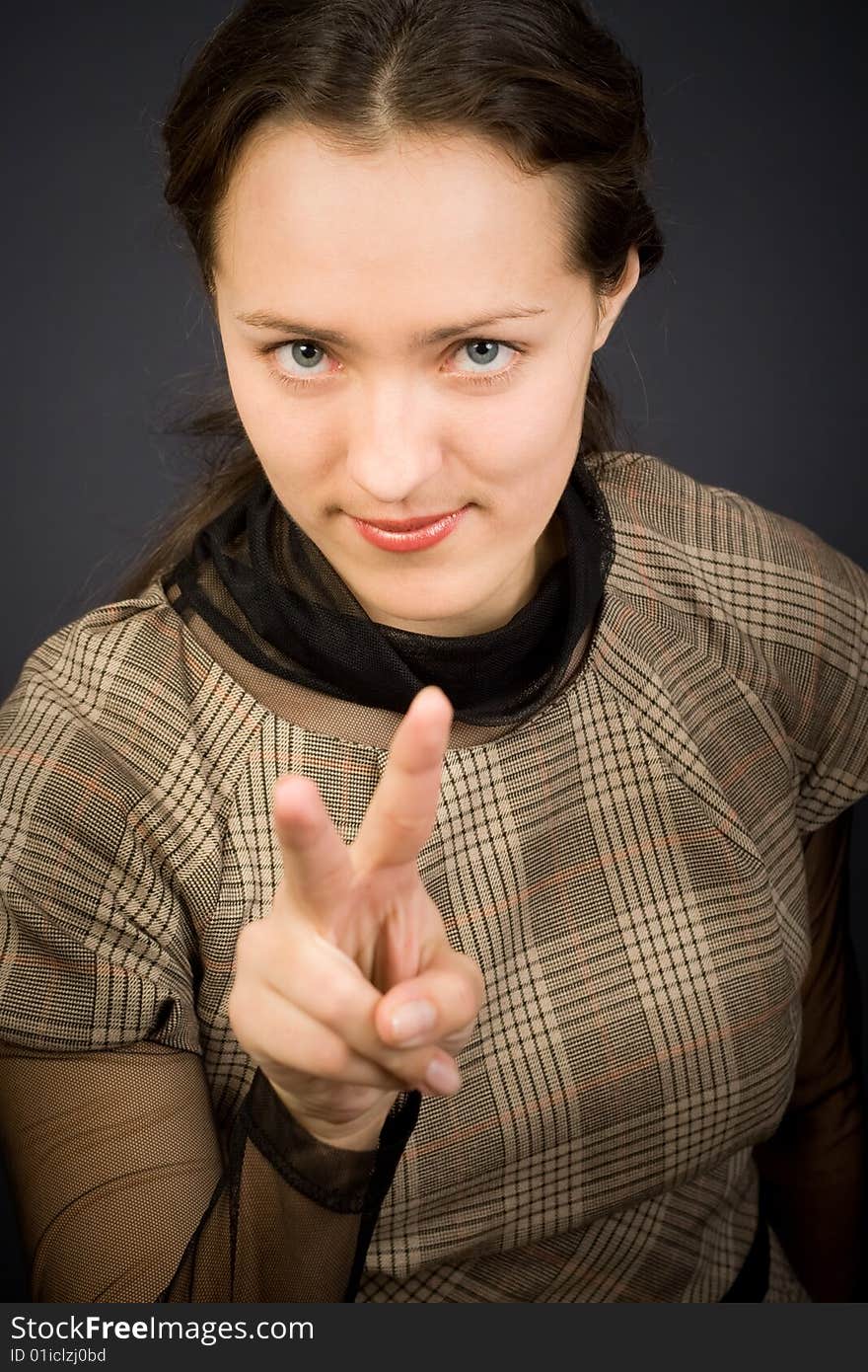 Studio Portrait Of A Young Woman