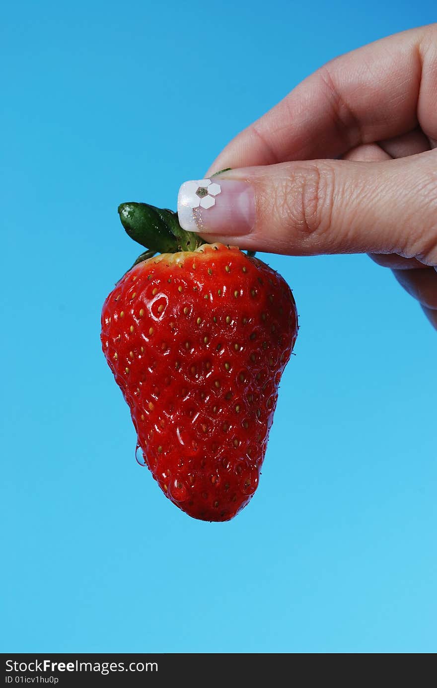 Strawberry Hold In Fingers